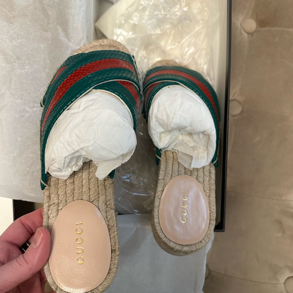 Authentic New With Tags Gucci Nappa Leather Sandals - Picture 3 of 4